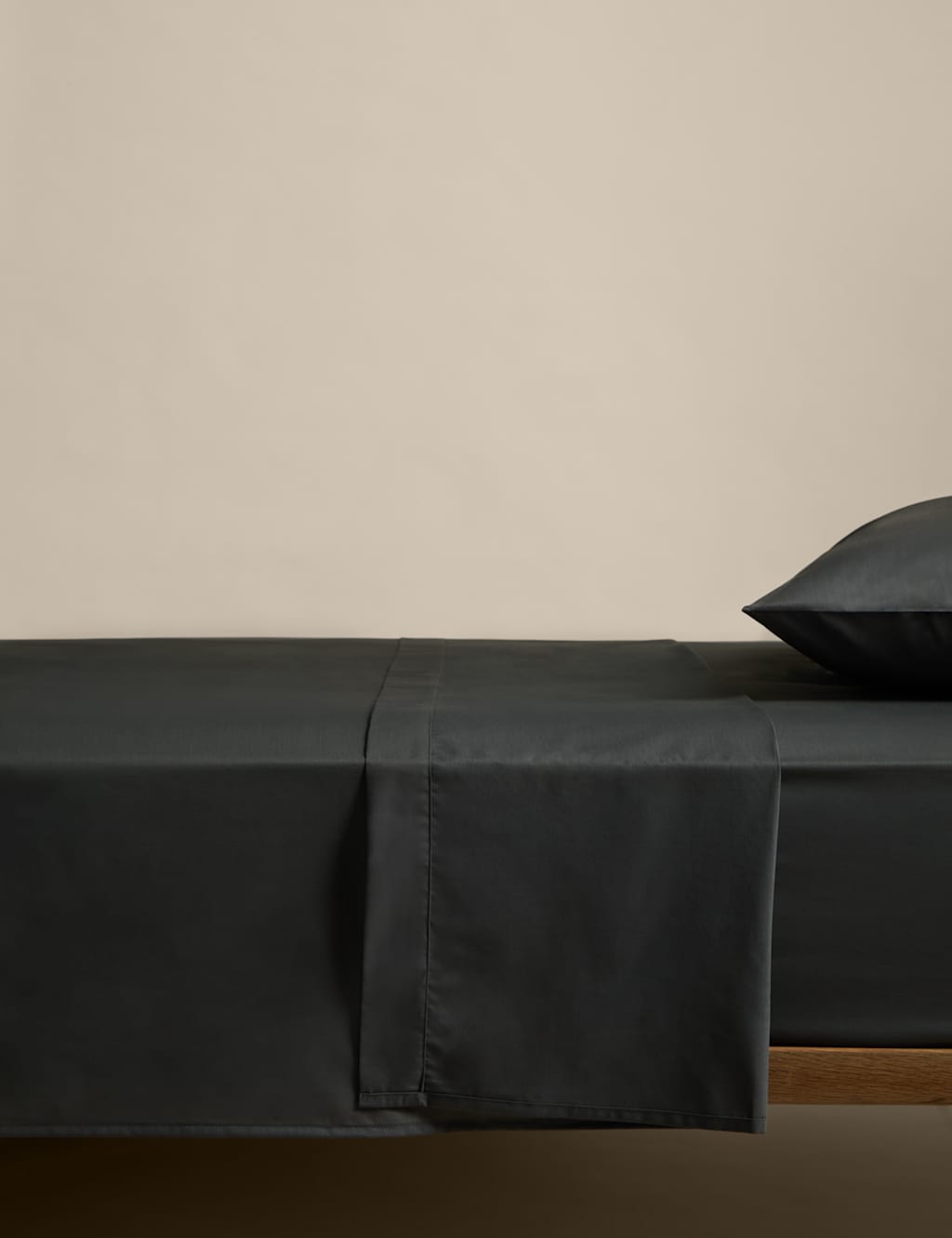 M&S Cotton Rich Flat Sheet Charcoal