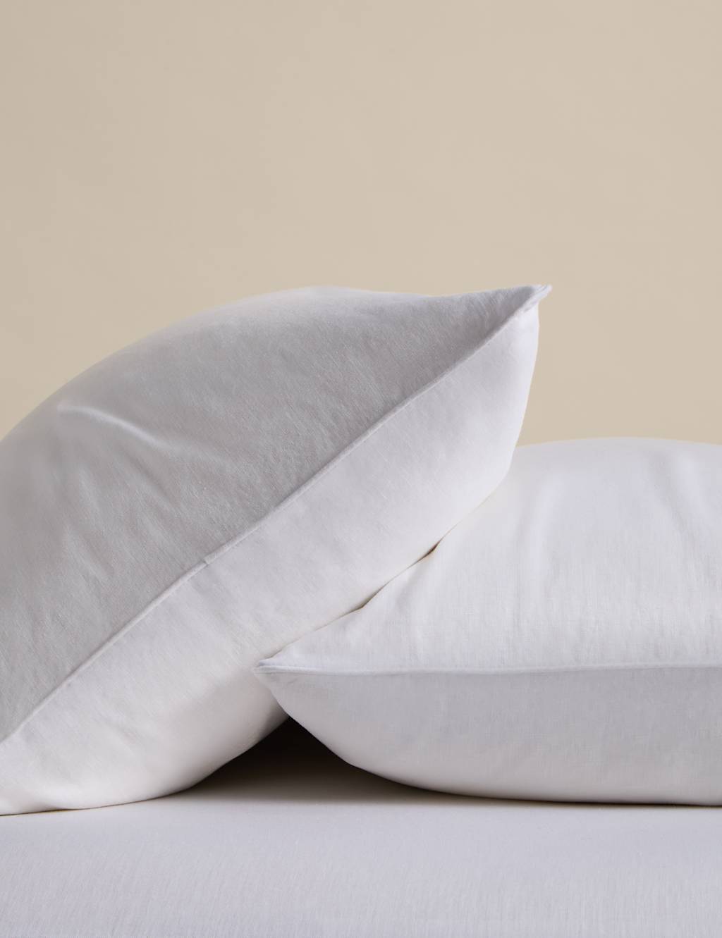 M&S 2 Pack Pure Linen Pillowcases White