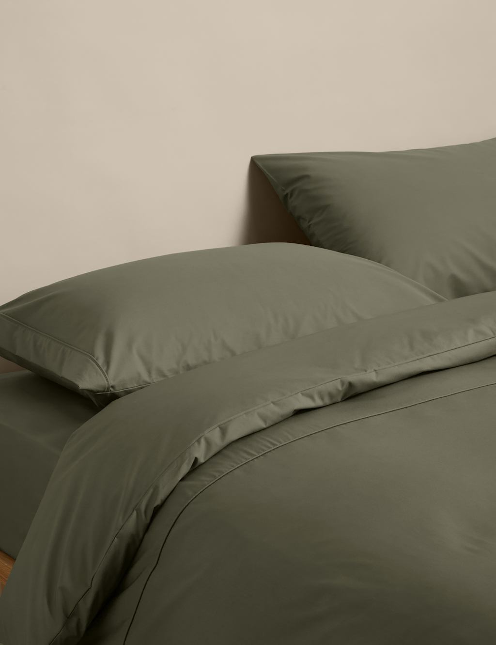 M&S Egyptian Cotton 230 Thread Count Bedding Set Khaki