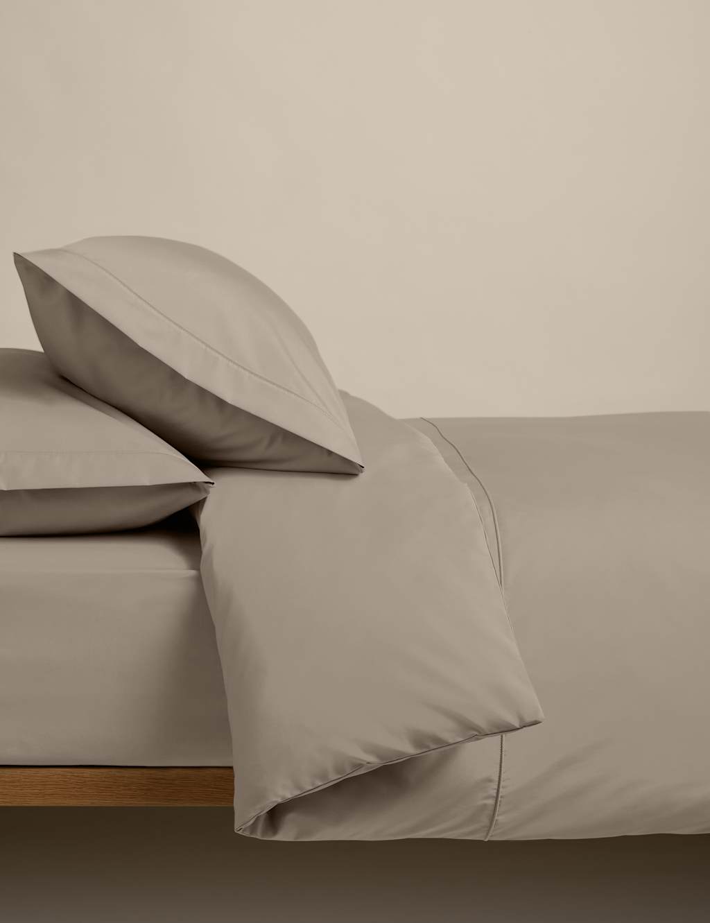 M&S Egyptian Cotton 230 Thread Count Bedding Set Mink