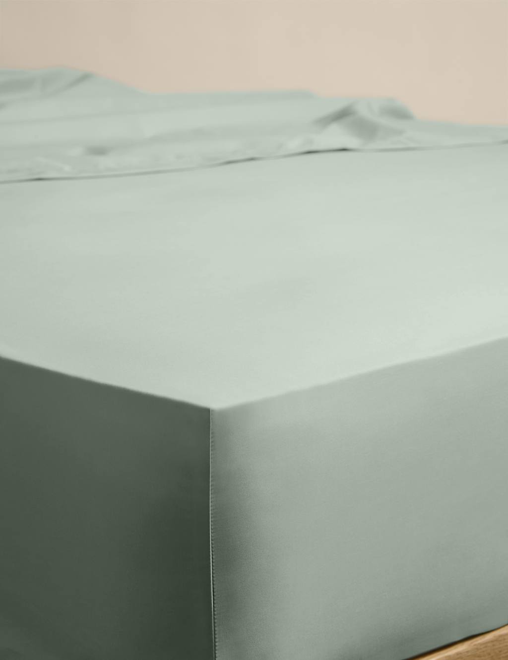 M&S Egyptian Cotton 230 Thread Count StayPut Fitted Sheet Sage