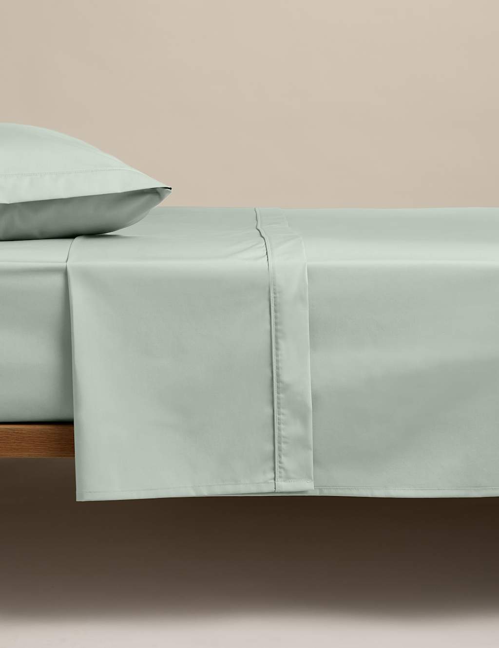 M&S Egyptian Cotton 230 Thread Count Flat Sheet Sage
