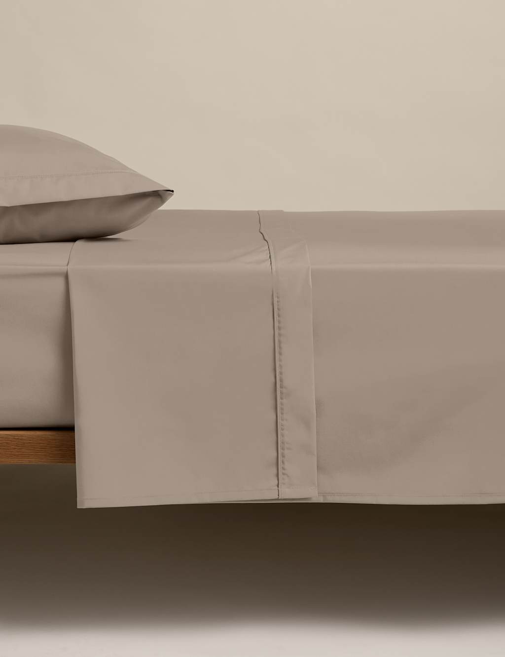 M&S Egyptian Cotton 230 Thread Count Flat Sheet Mink