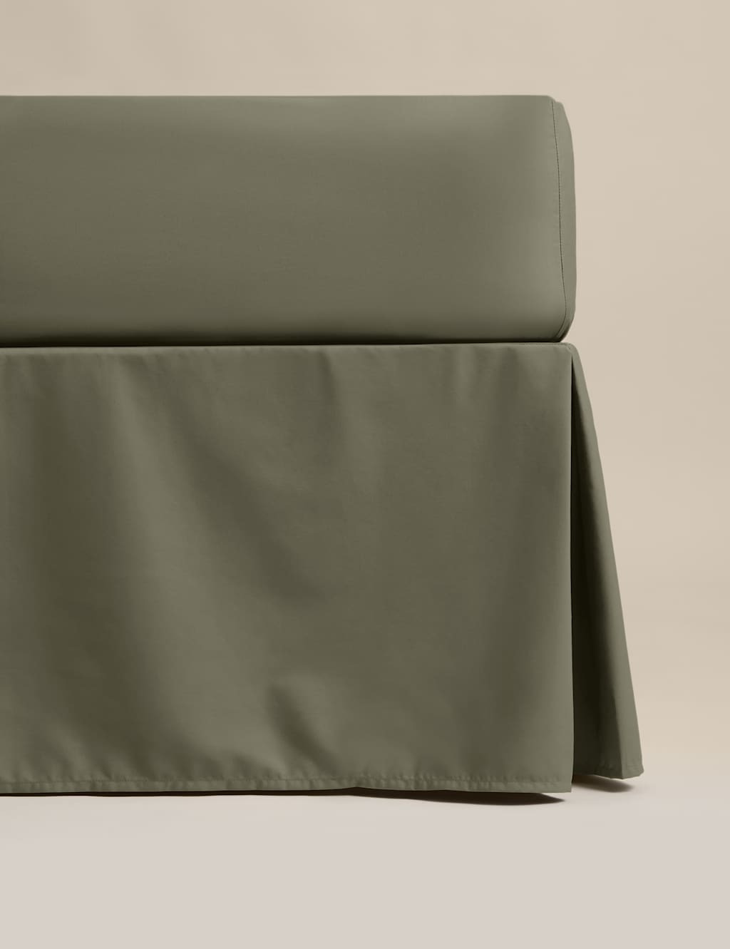 M&S Pure Egyptian Cotton Valance Sheet Khaki