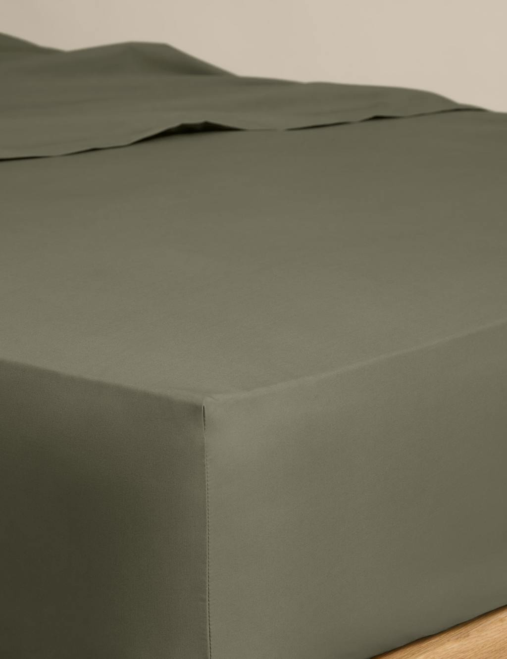 M&S Egyptian Cotton Deep Fitted Sheet Khaki