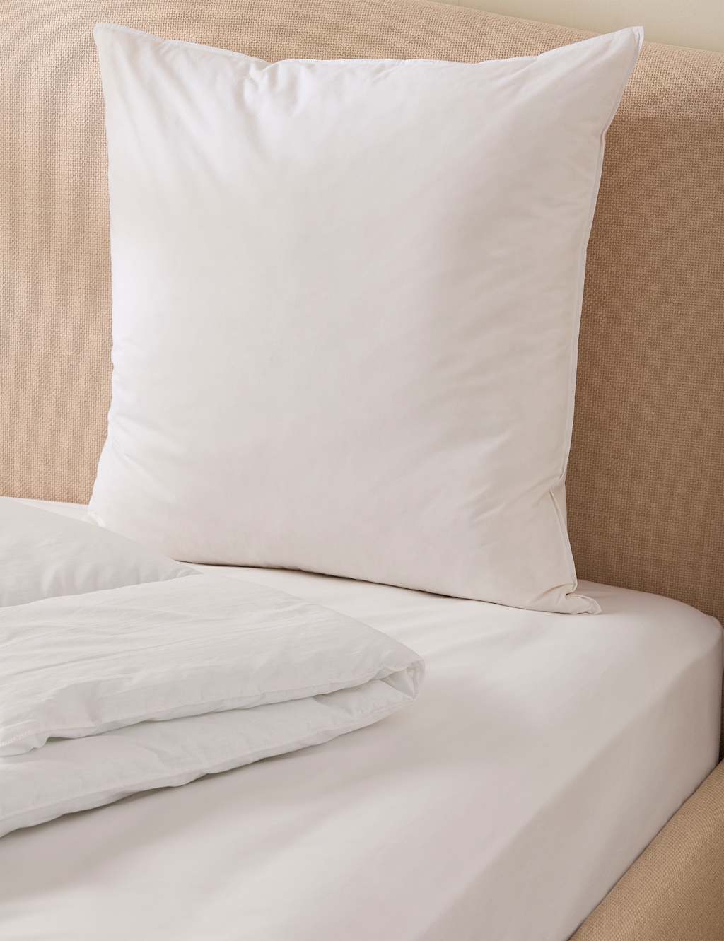 M&S Duck Feather & Down Square Pillow - White