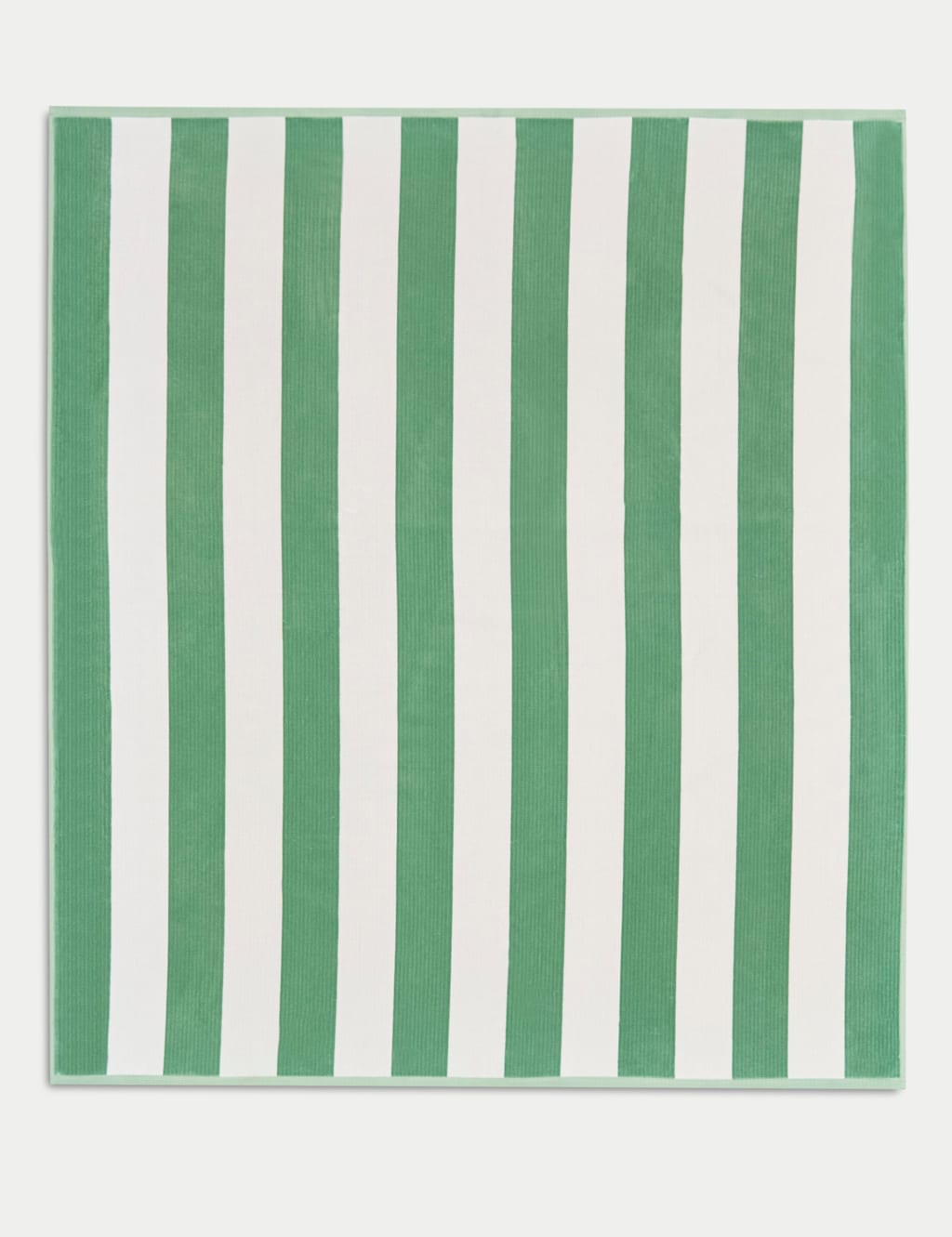 M&S Pure Cotton Extra Large Striped Beach Towel Sage Green