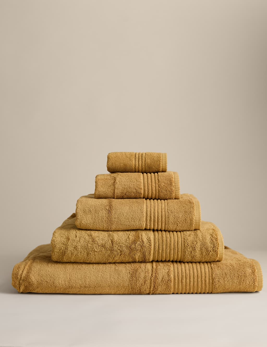 M&S Luxury Egyptian Cotton Towel Dark Ochre