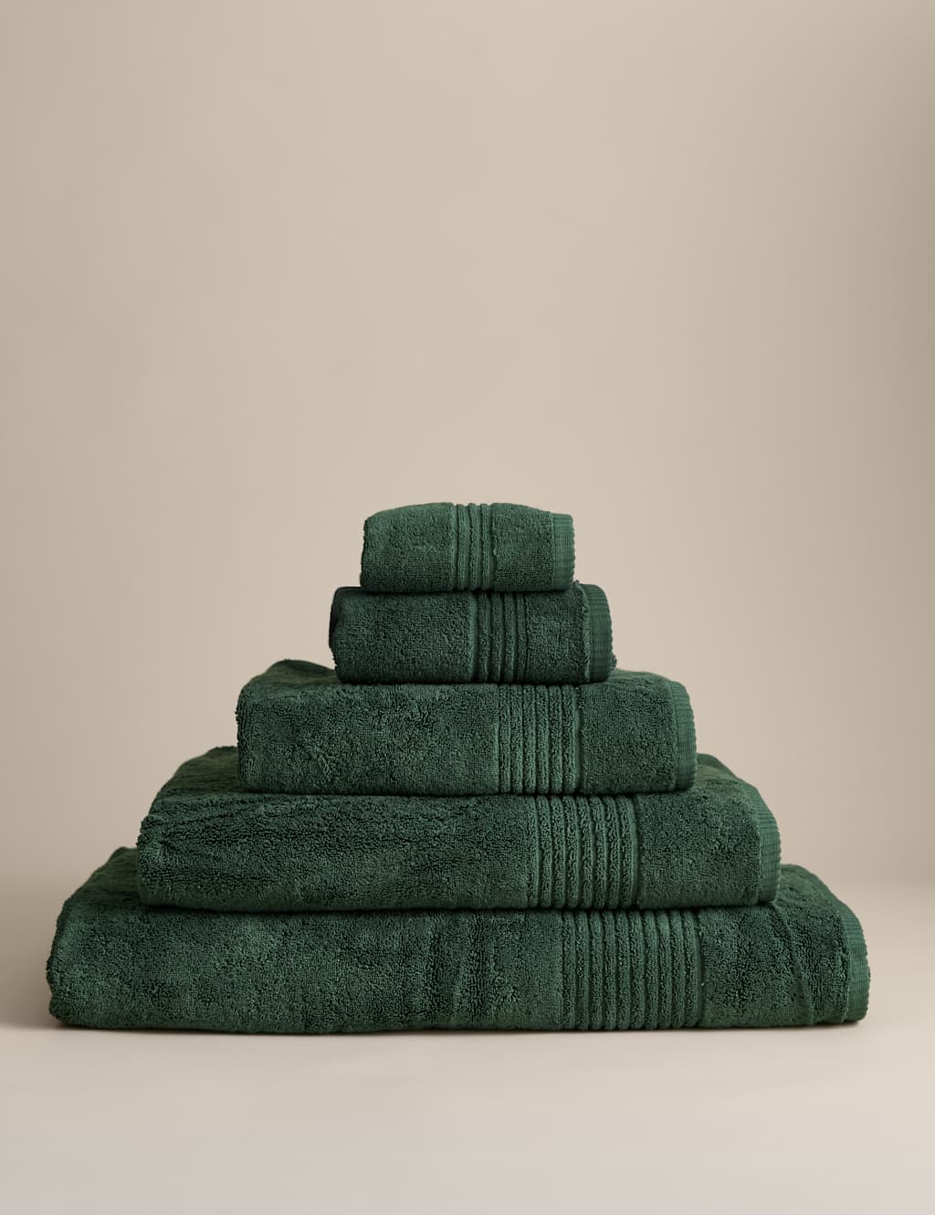 M&S Luxury Egyptian Cotton Towel Dark Evergreen