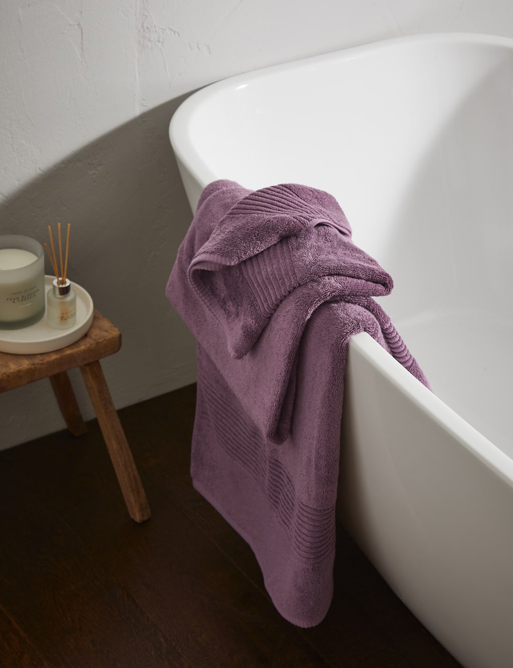 Purple Towels at M S IE