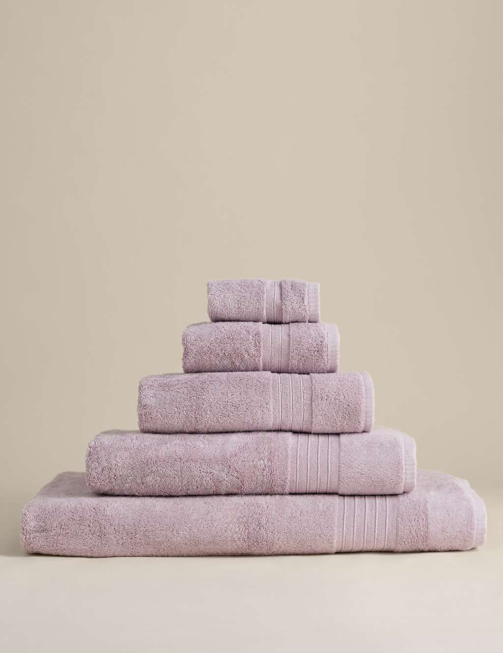 M&S Egyptian Cotton Towel - 2 Pack Face Towels - Pale Lilac
