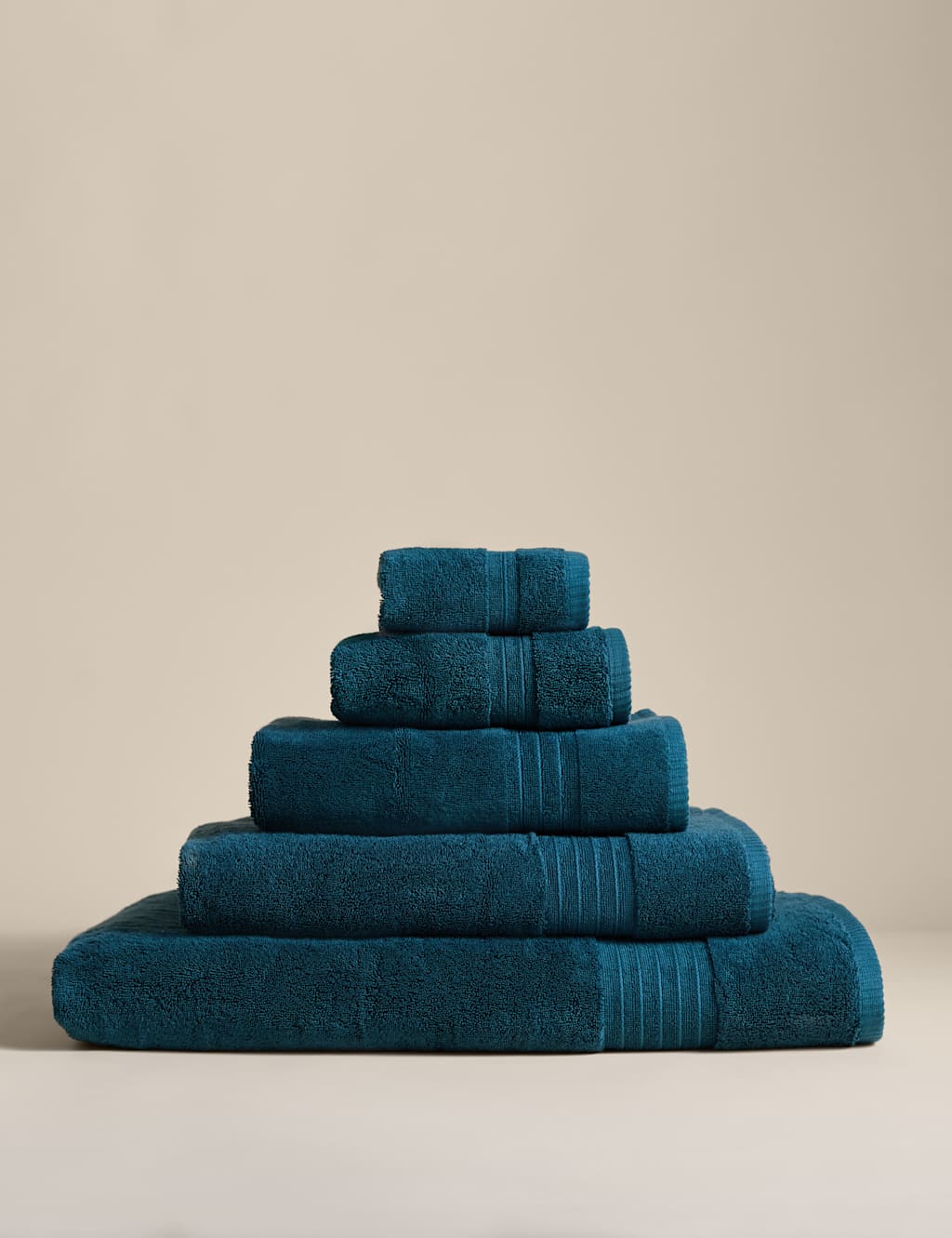 M&S Egyptian Cotton Towel - 2 Pack Face Towels - Petrol