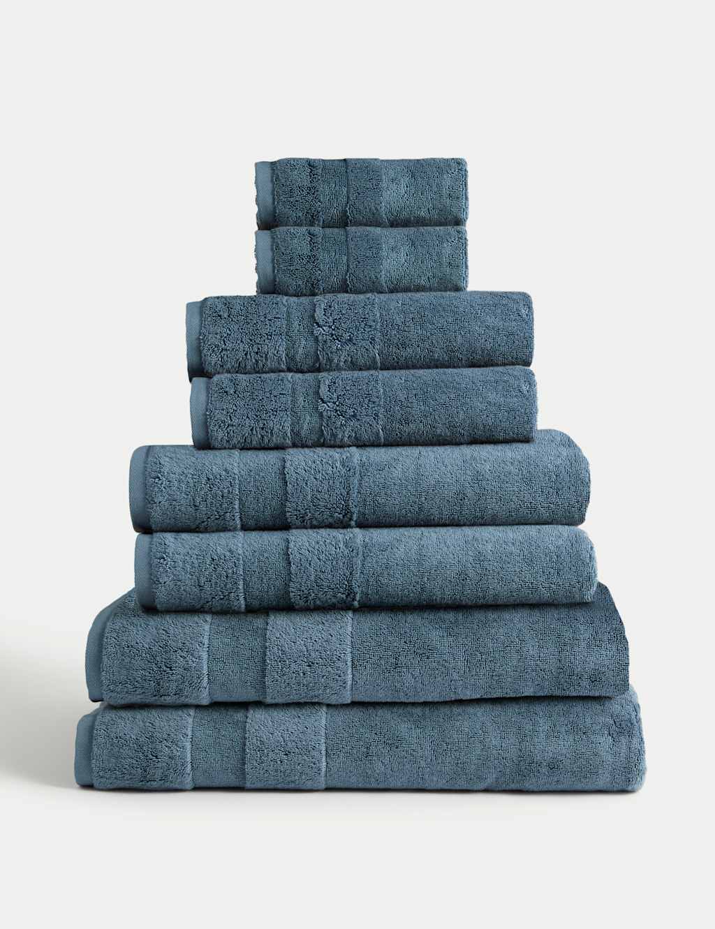 M&S Set of 2 Ultimate Luxury Turkish Cotton Towels Petrol