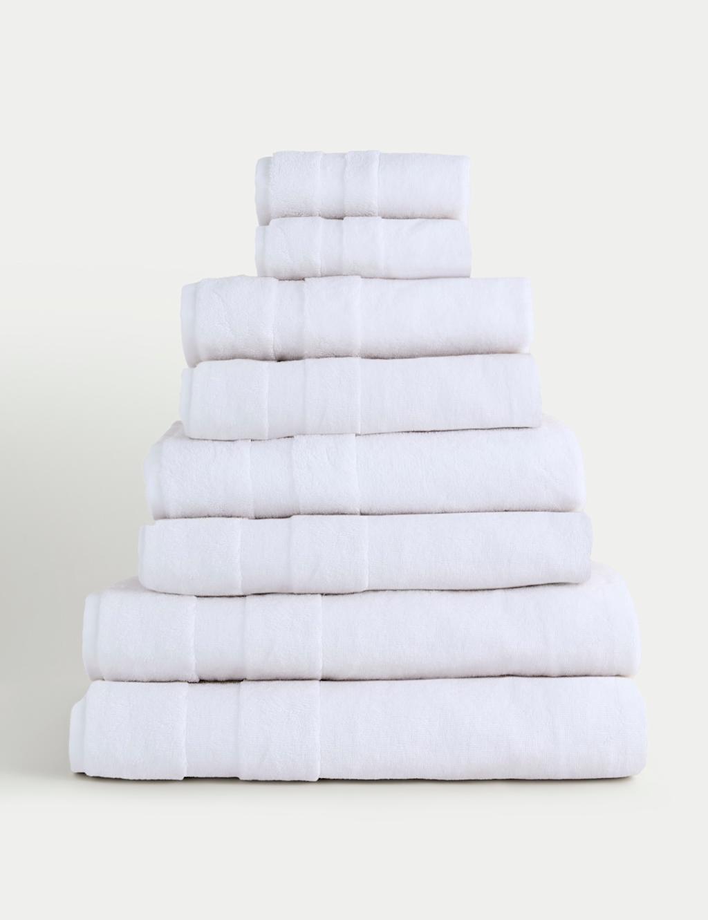 M&S Set of 2 Ultimate Luxury Turkish Cotton Towels White
