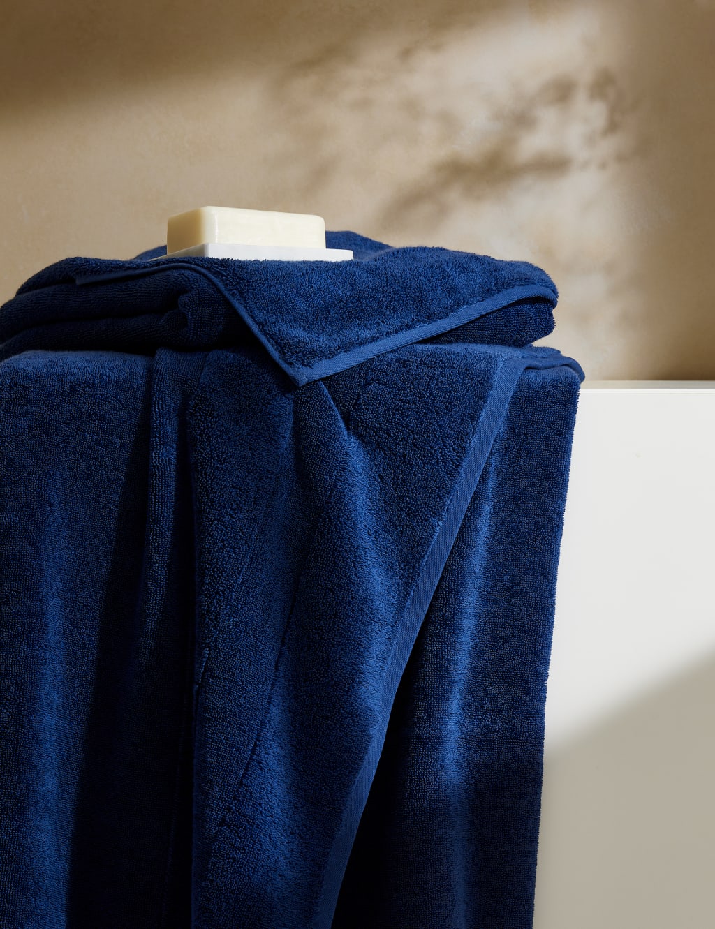 Navy Towels at M S IE