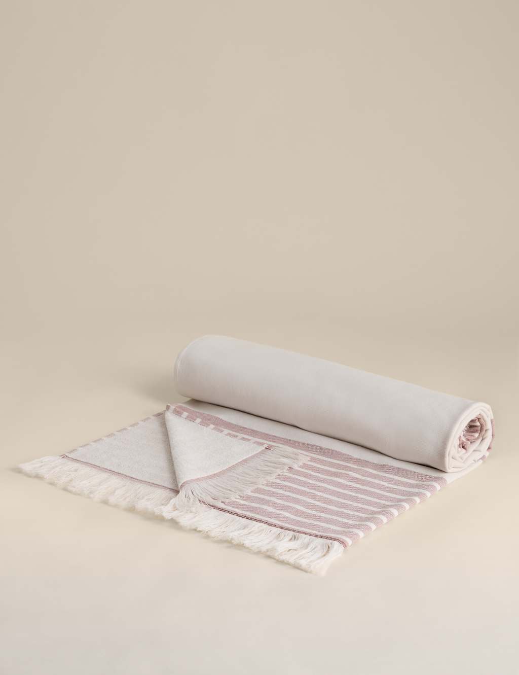M&S Pure Cotton Hammam Beach Towel - Brown Mix