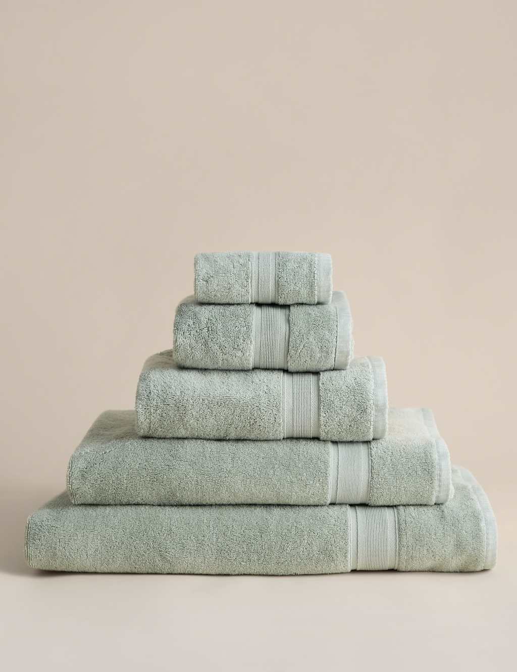 M&S Super Soft Pure Cotton Towel - Bath Sheet - Sage
