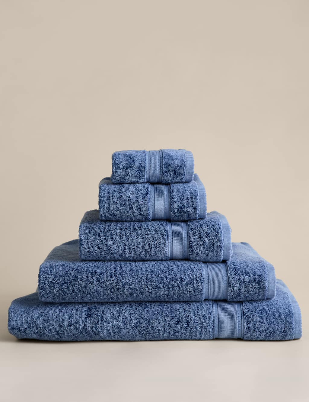 M&S Super Soft Pure Cotton Towel - Bath Sheet - Medium Blue