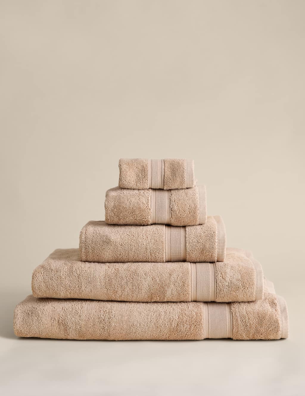 M&S Super Soft Pure Cotton Towel - Bath Sheet - Biscuit