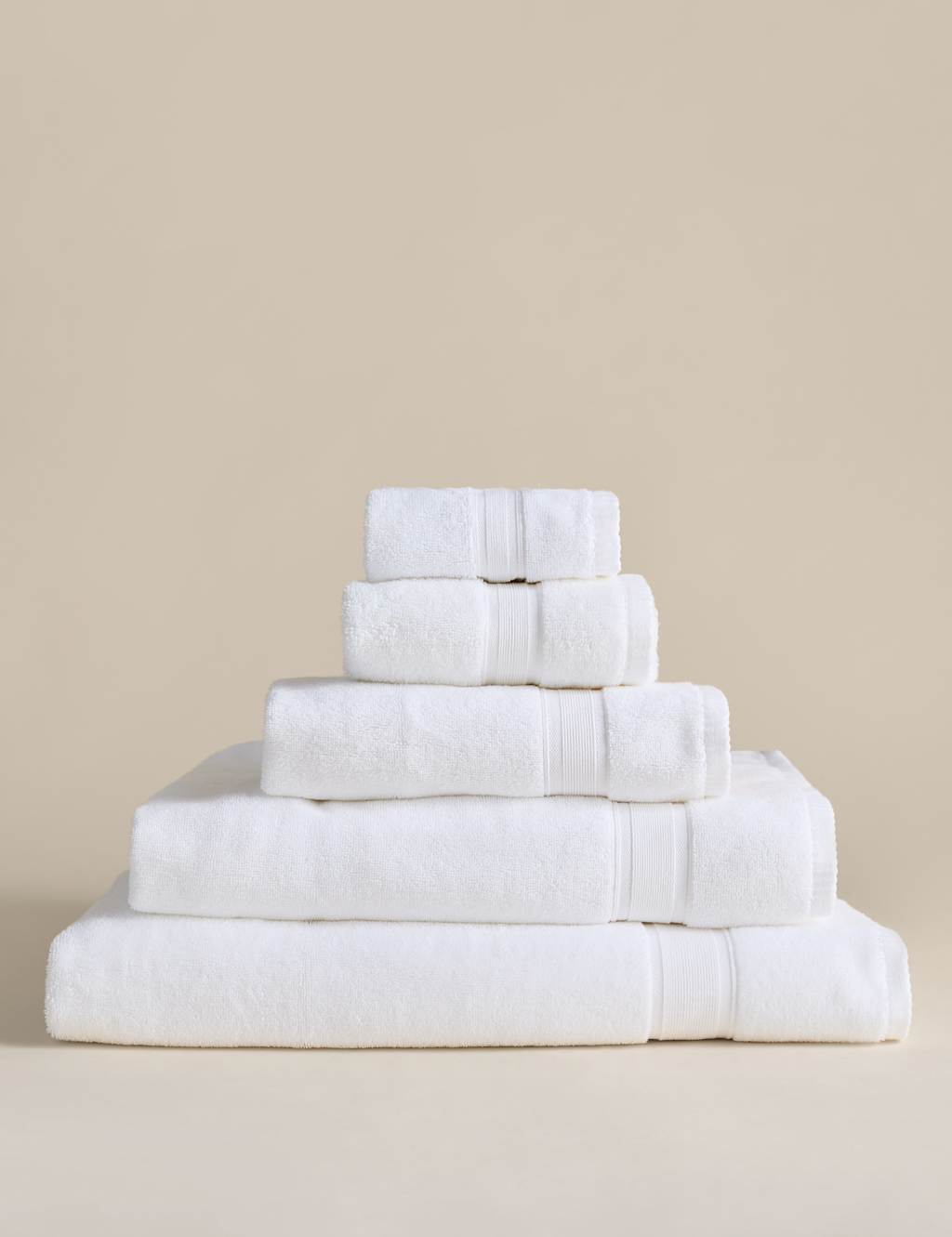 M&S Super Soft Pure Cotton Towel - Bath Sheet - White Mix