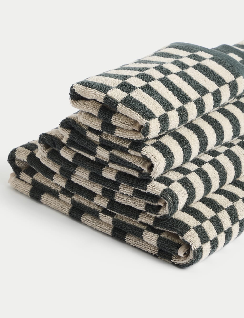 Pure Cotton Geometric Check Towel