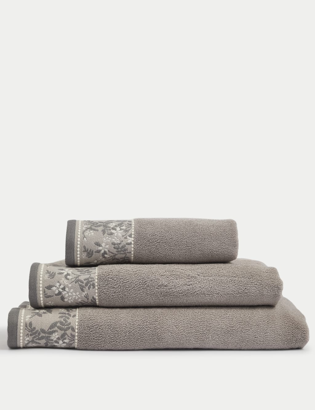 Pure Cotton Woven Floral Towel