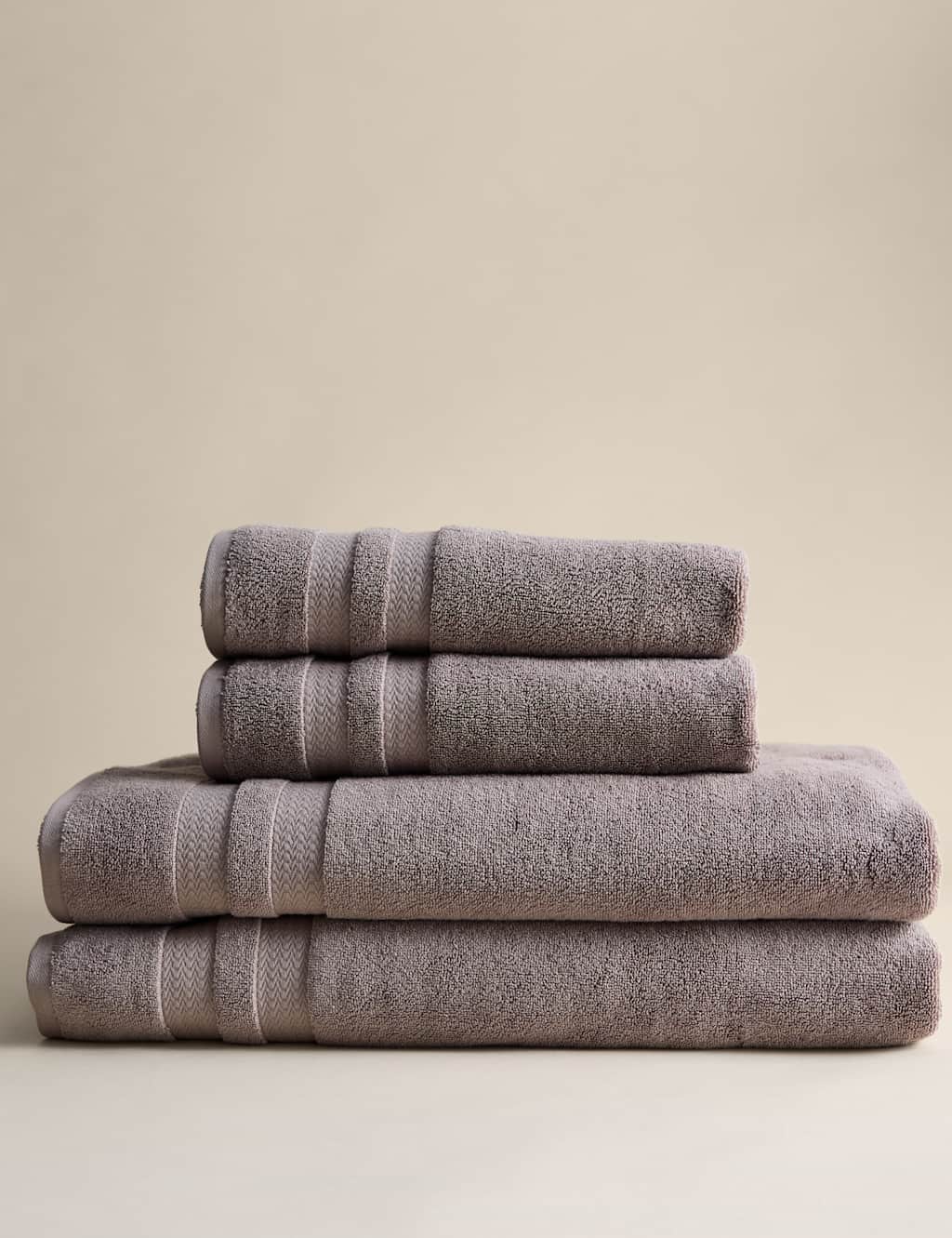 M&S Set of 4 Guest Essentials Towel Bale Taupe