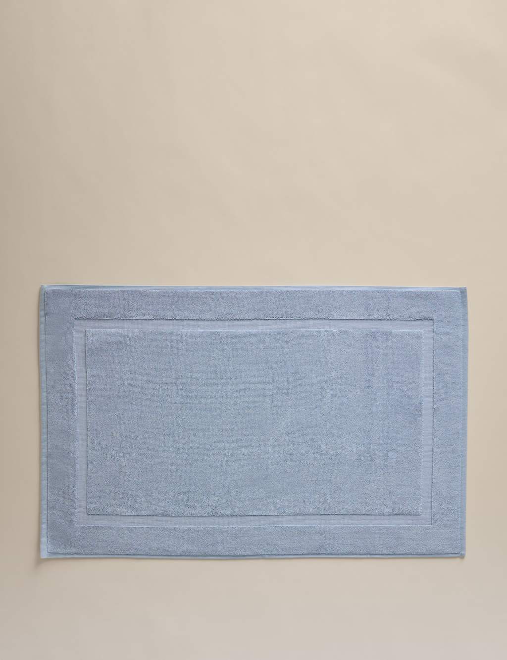 M&S Luxury Egyptian Cotton Bath Mat - Dusty Blue