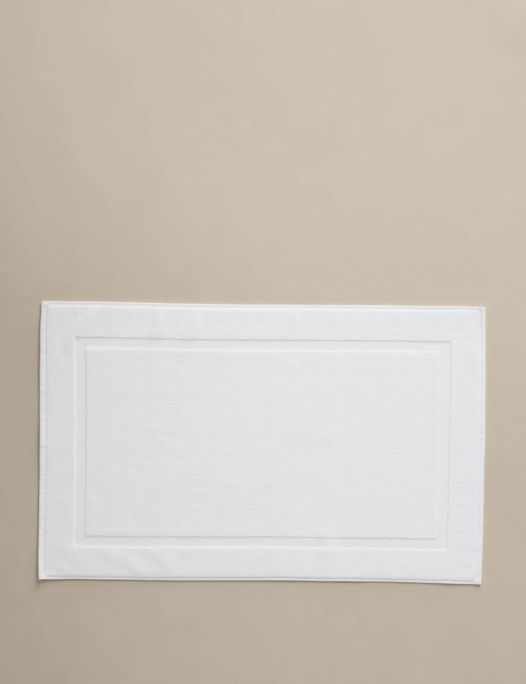 M&S Luxury Egyptian Cotton Bath Mat - White Mix
