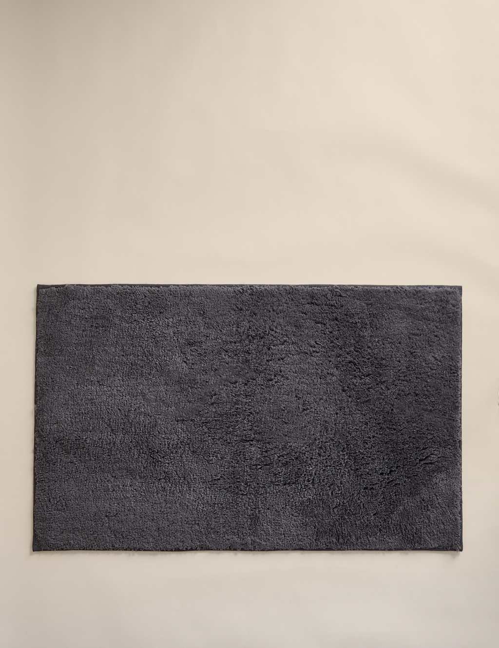 M&S Pure Cotton Tufted Bath Mat Charcoal