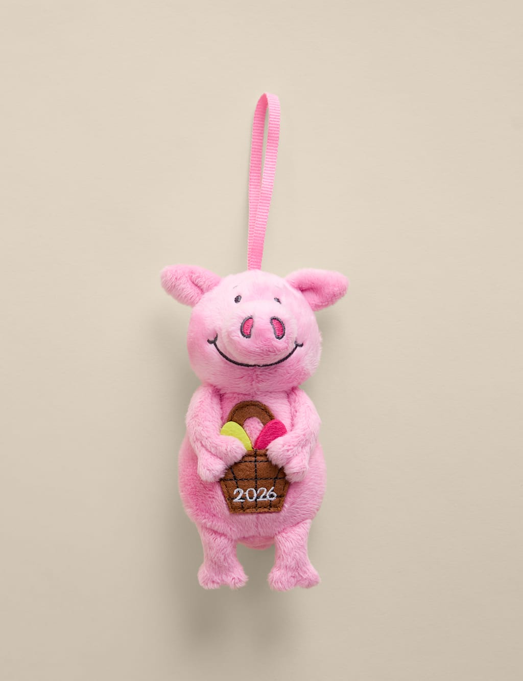 M&S Hanging Percy Pig Easter Decoration - Pink