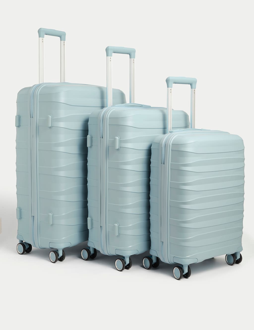 Set of 3 Porto 4 Wheel Hard Shell Suitcases