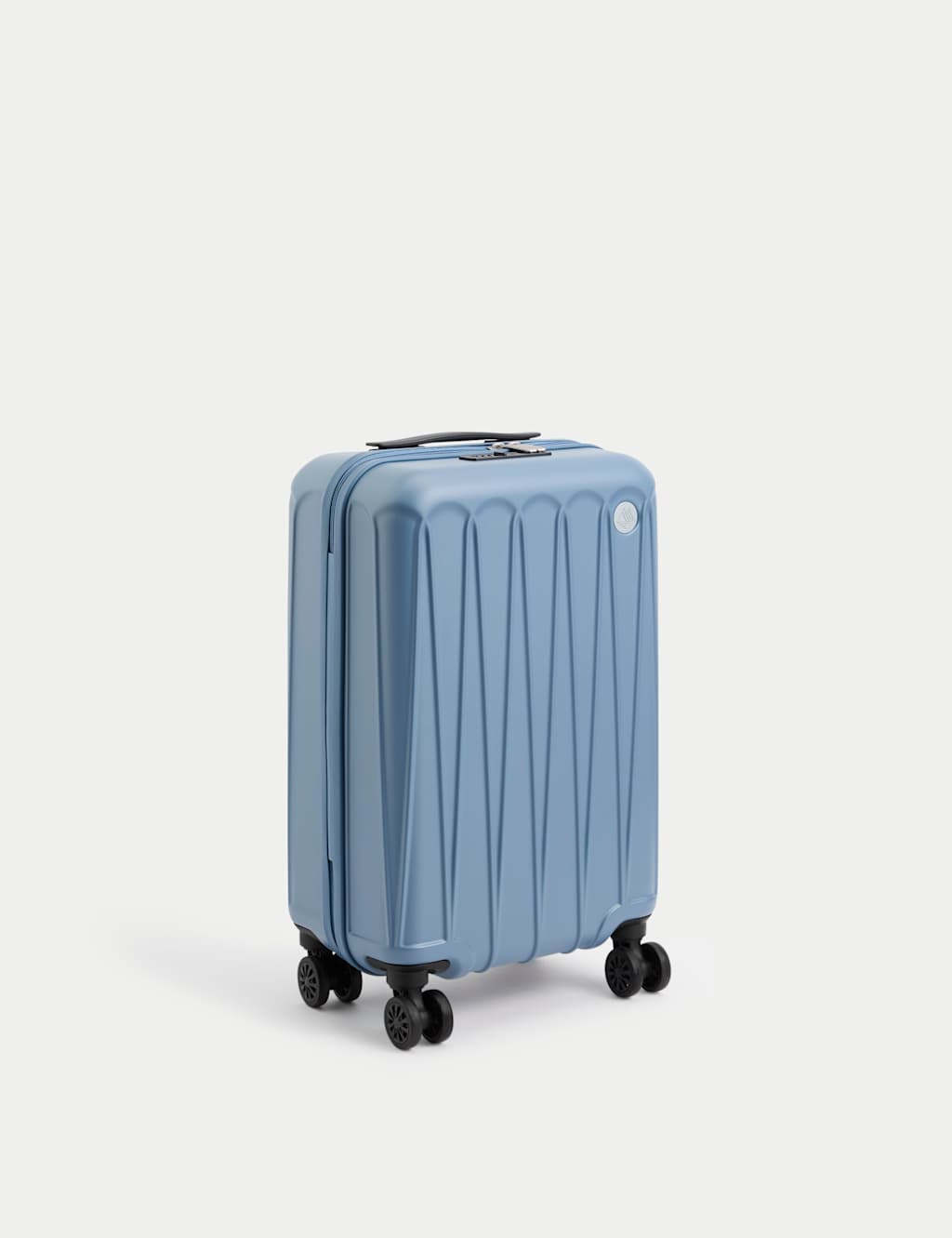 M&S Amalfi 4 Wheel Hard Shell Cabin Suitcase - Blue
