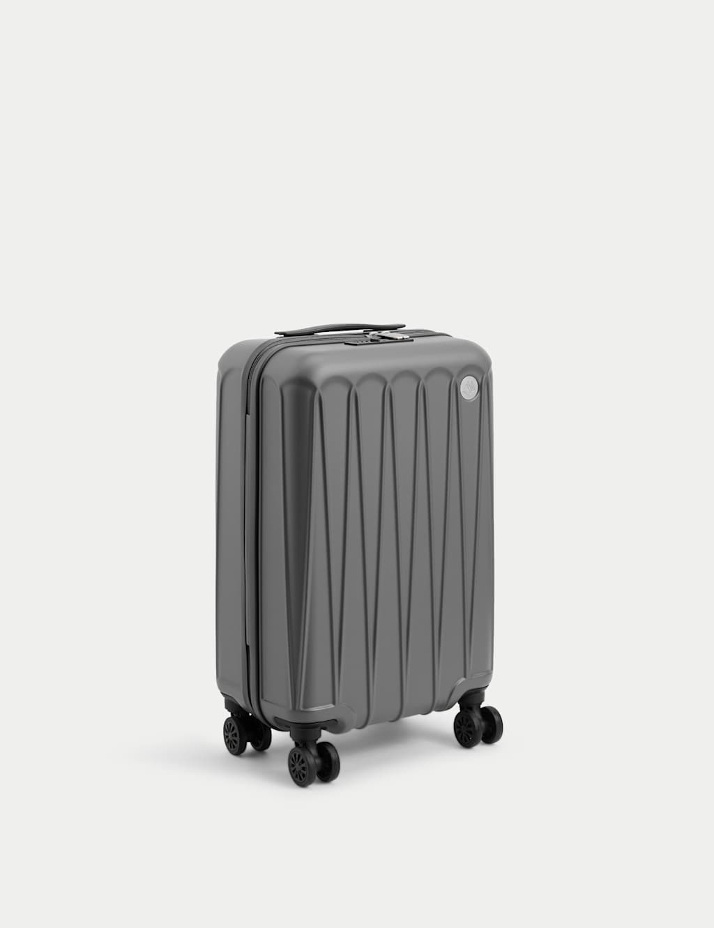 M&S Amalfi 4 Wheel Hard Shell Cabin Suitcase - Charcoal