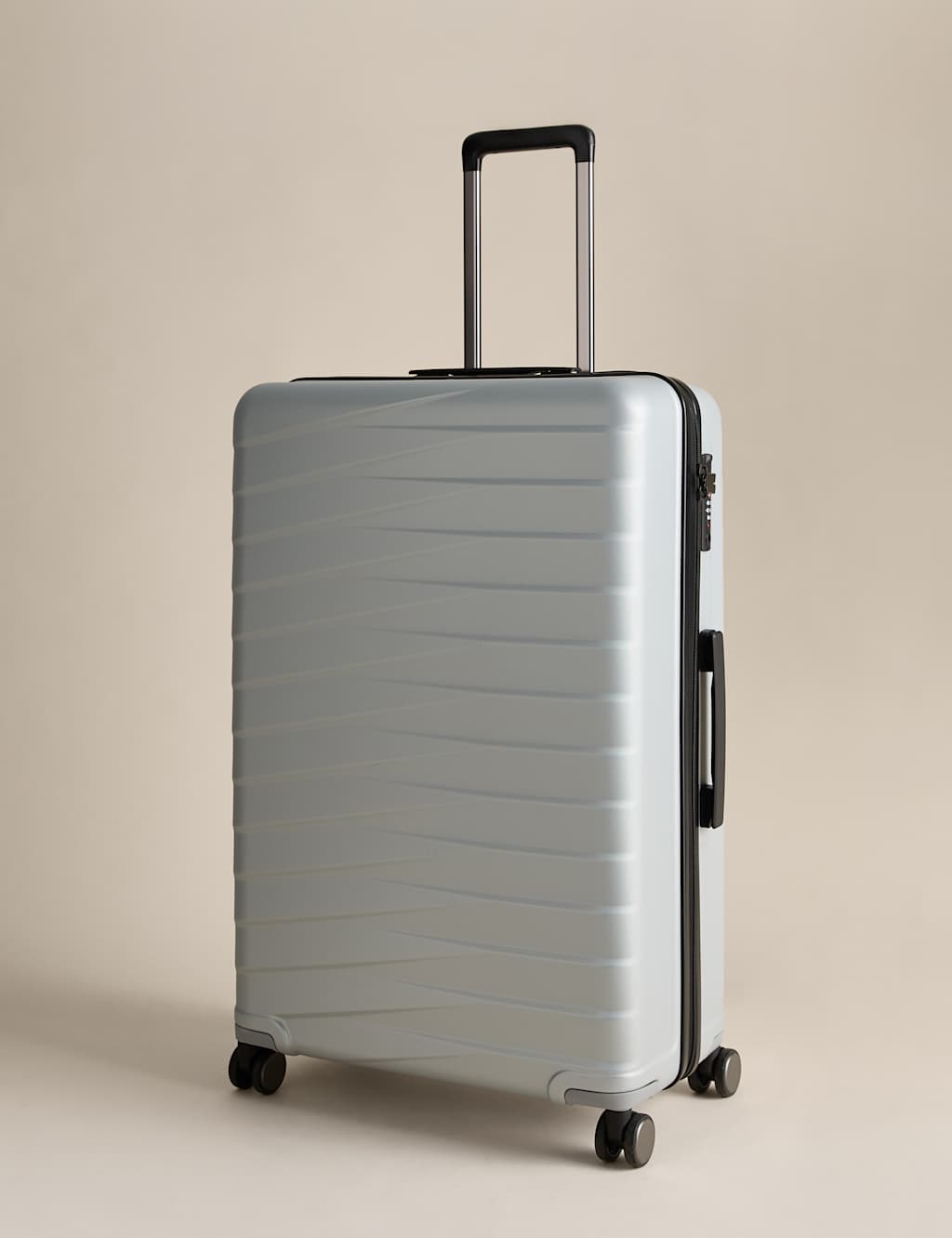 M&S Oslo 4 Wheel Hard Shell Large Suitcase - Silver Mix