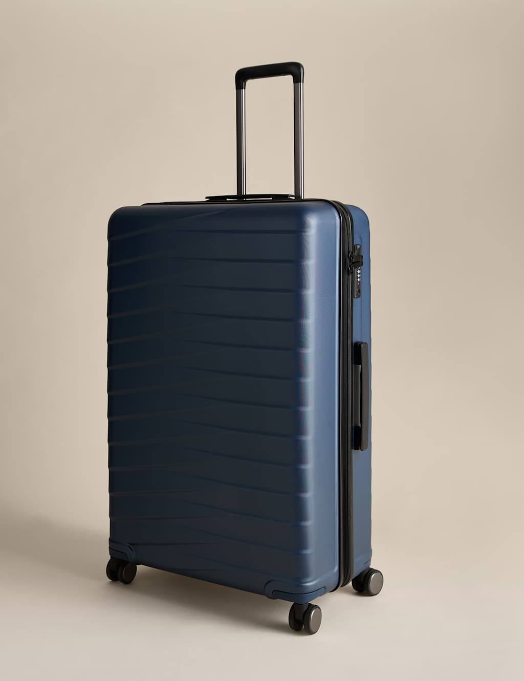 M&S Oslo 4 Wheel Hard Shell Large Suitcase - Navy