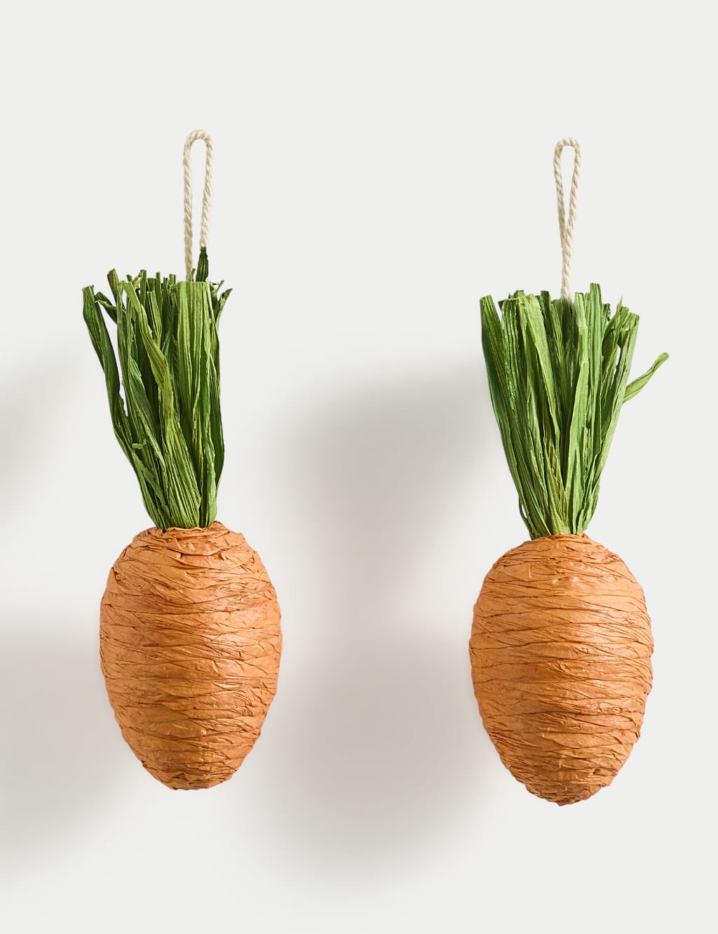 2pk Paper Carrot Hanging Decorations