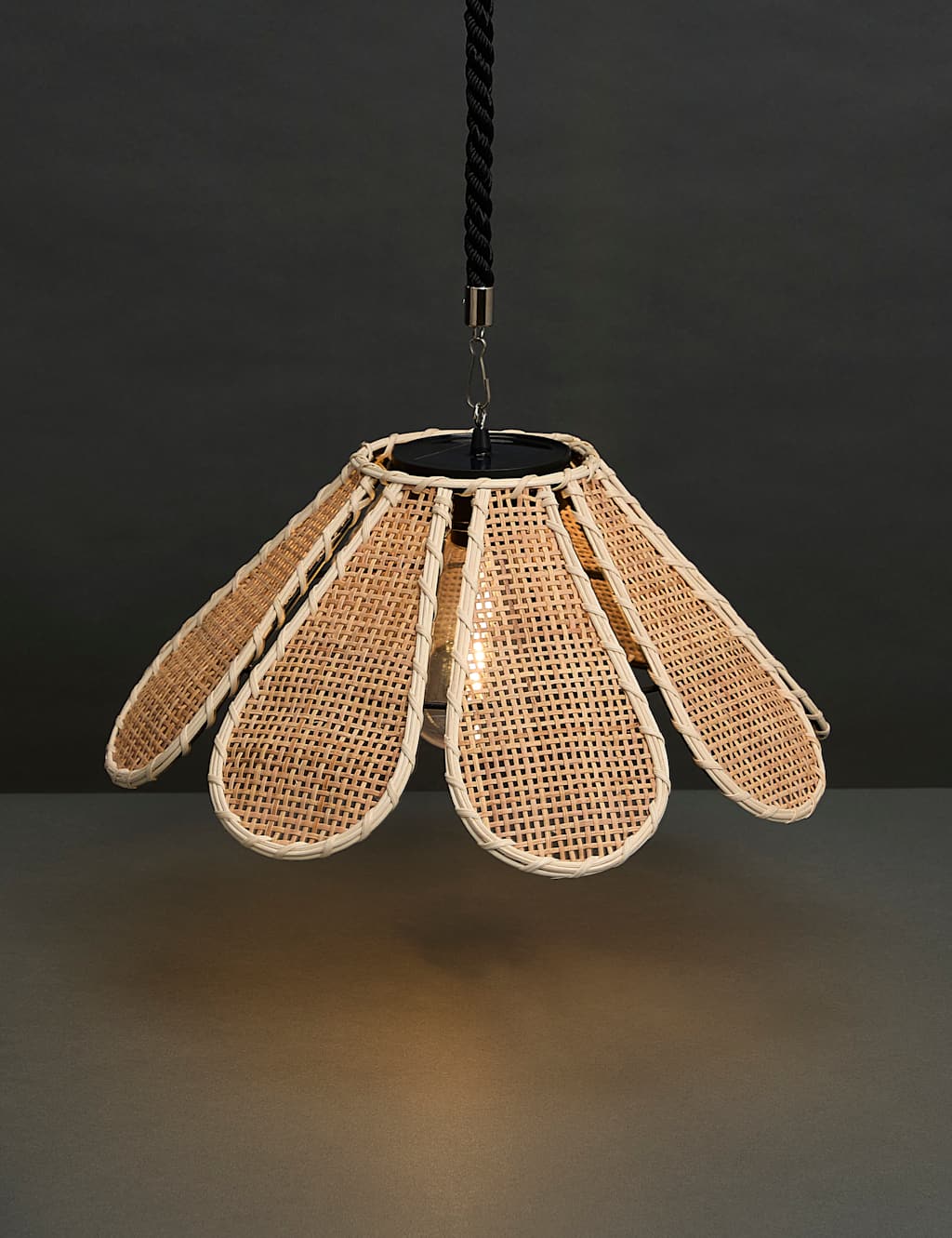 Scallop Solar Outdoor Pendant Light