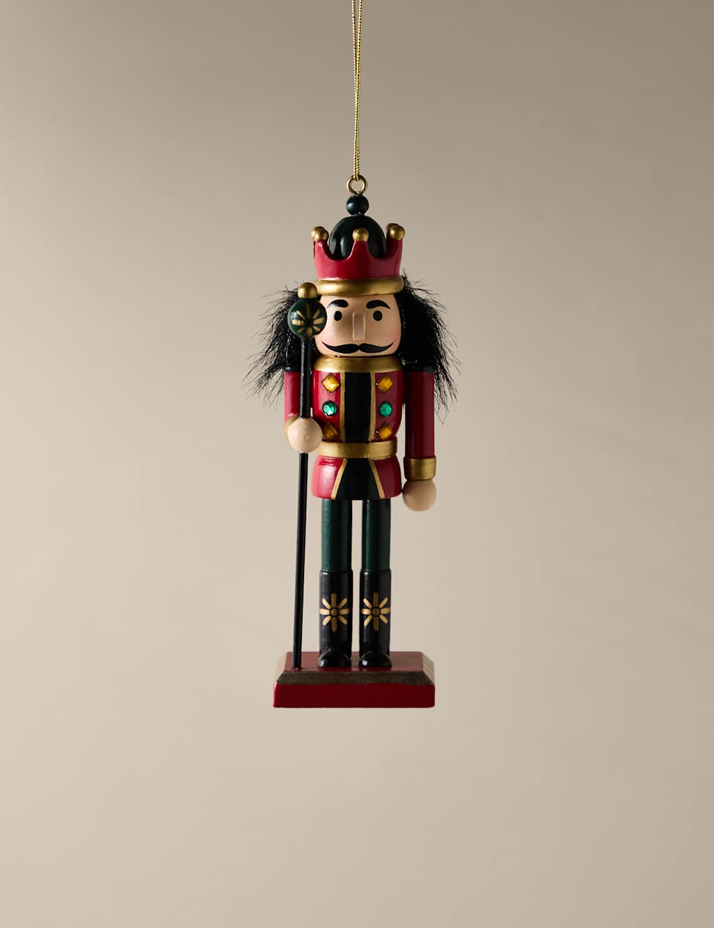 M&S Embellished Hanging Nutcracker Decoration Multi