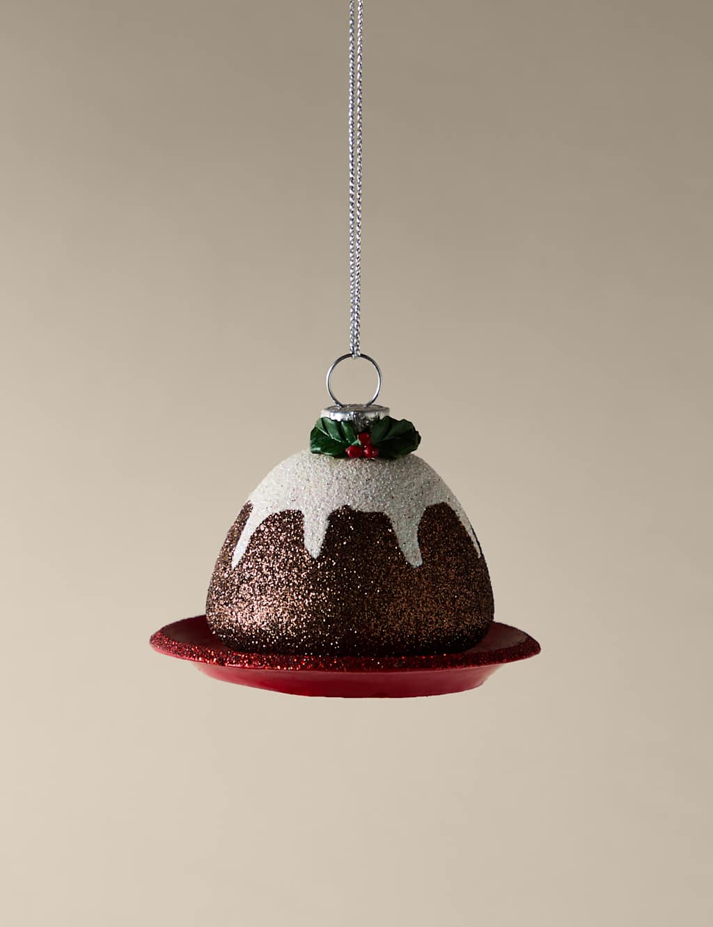 M&S Hanging Christmas Pudding Decoration Brown Mix