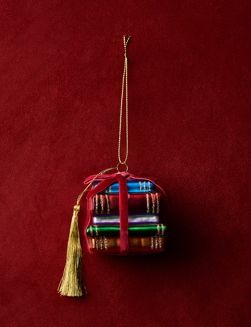 M&S Glass Hanging Reading Decoration Multi