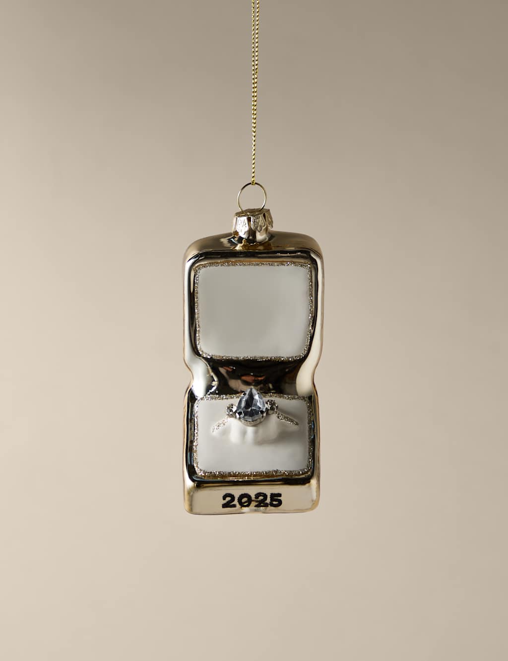 M&S Glass Hanging Engagement Decoration Multi