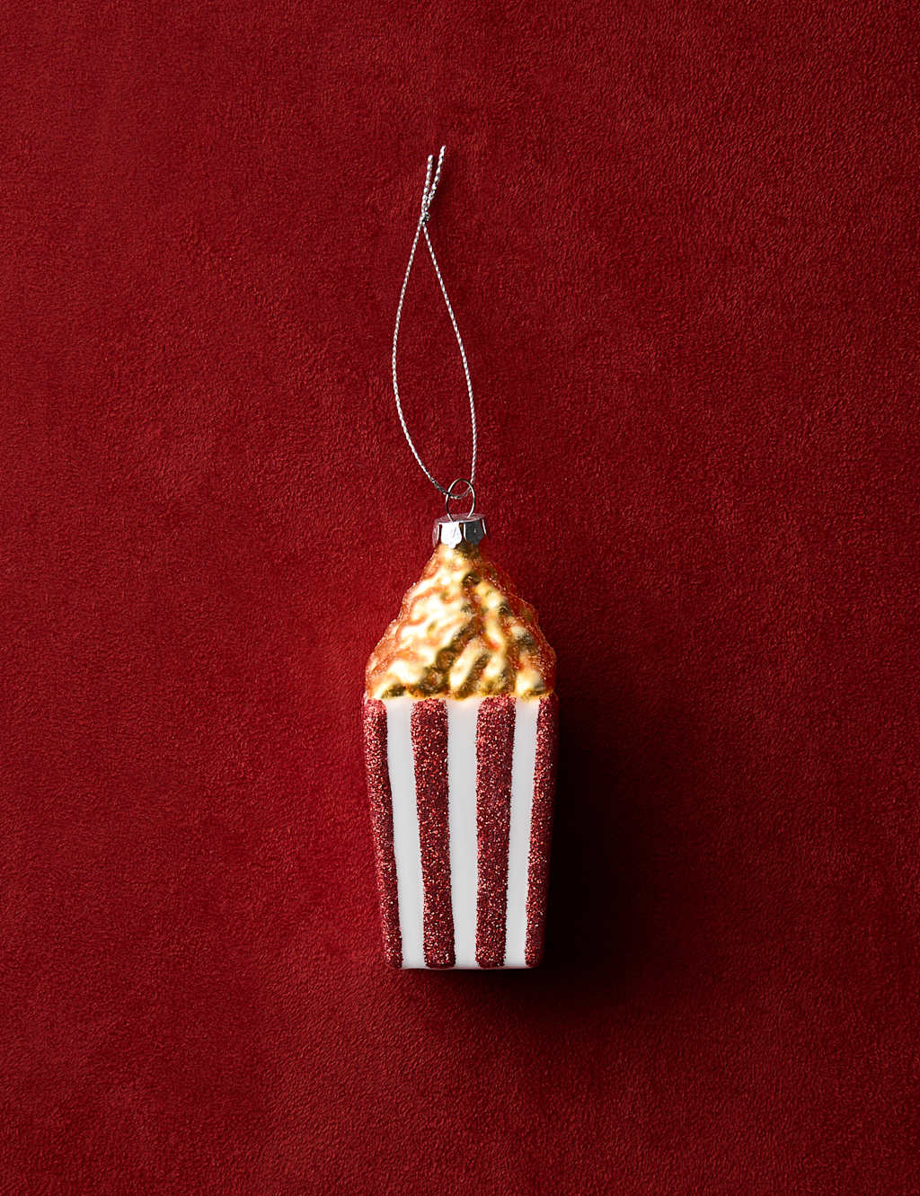 M&S Glass Hanging Popcorn Decoration Multi