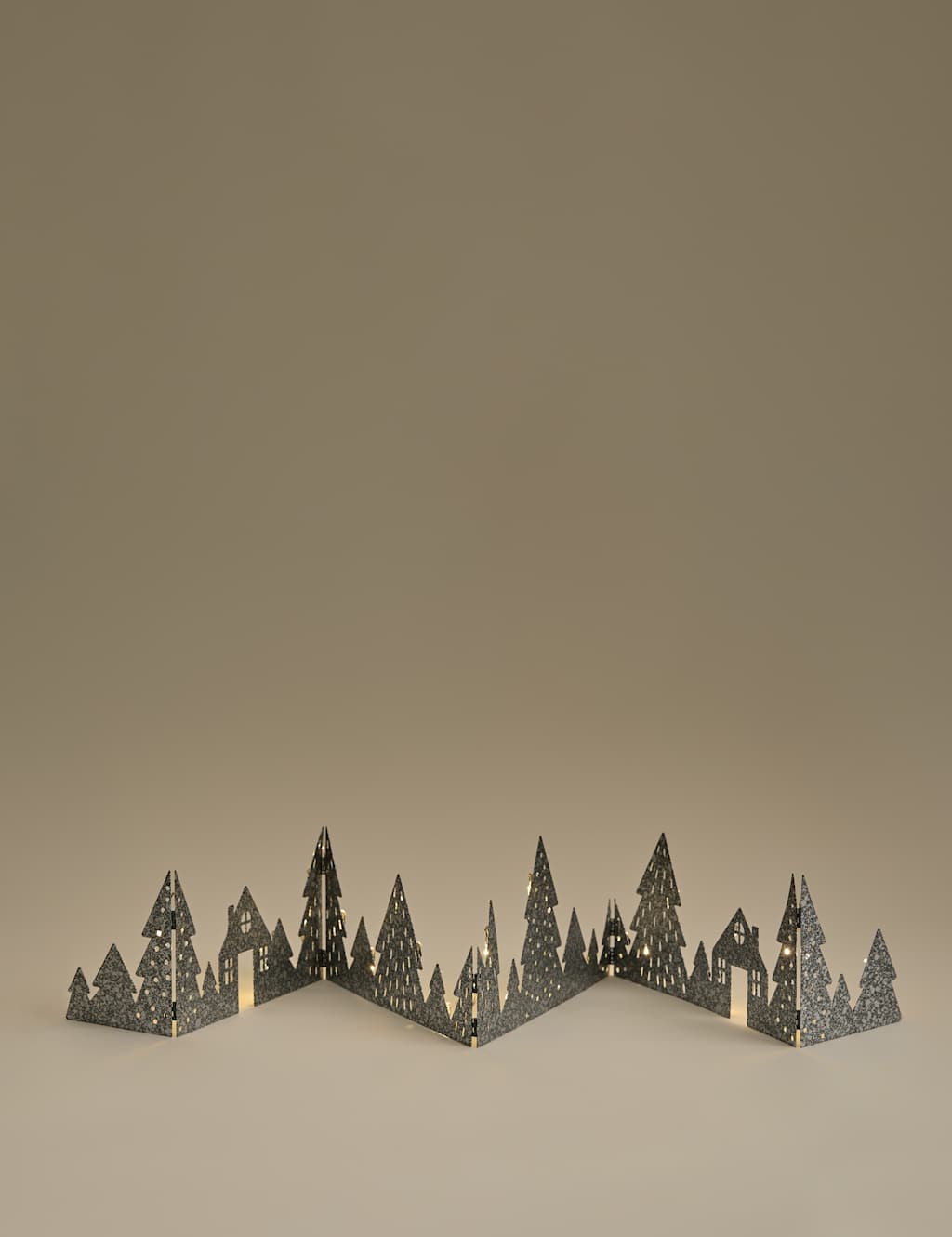 M&S Light Up Woodland Scene Decoration Silver