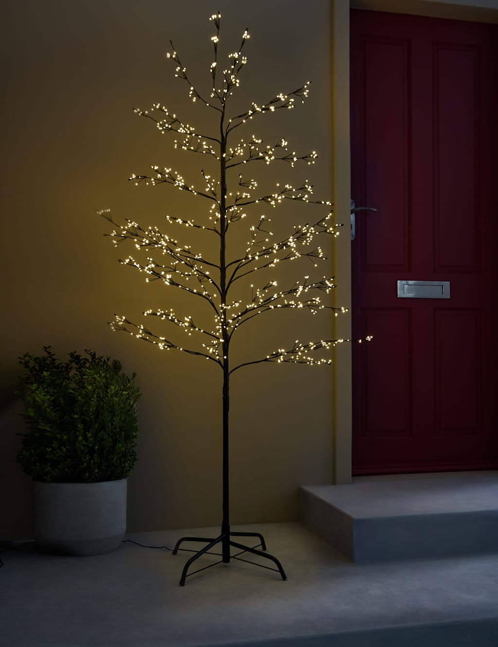 M&S 6ft Cluster Twig Tree Black
