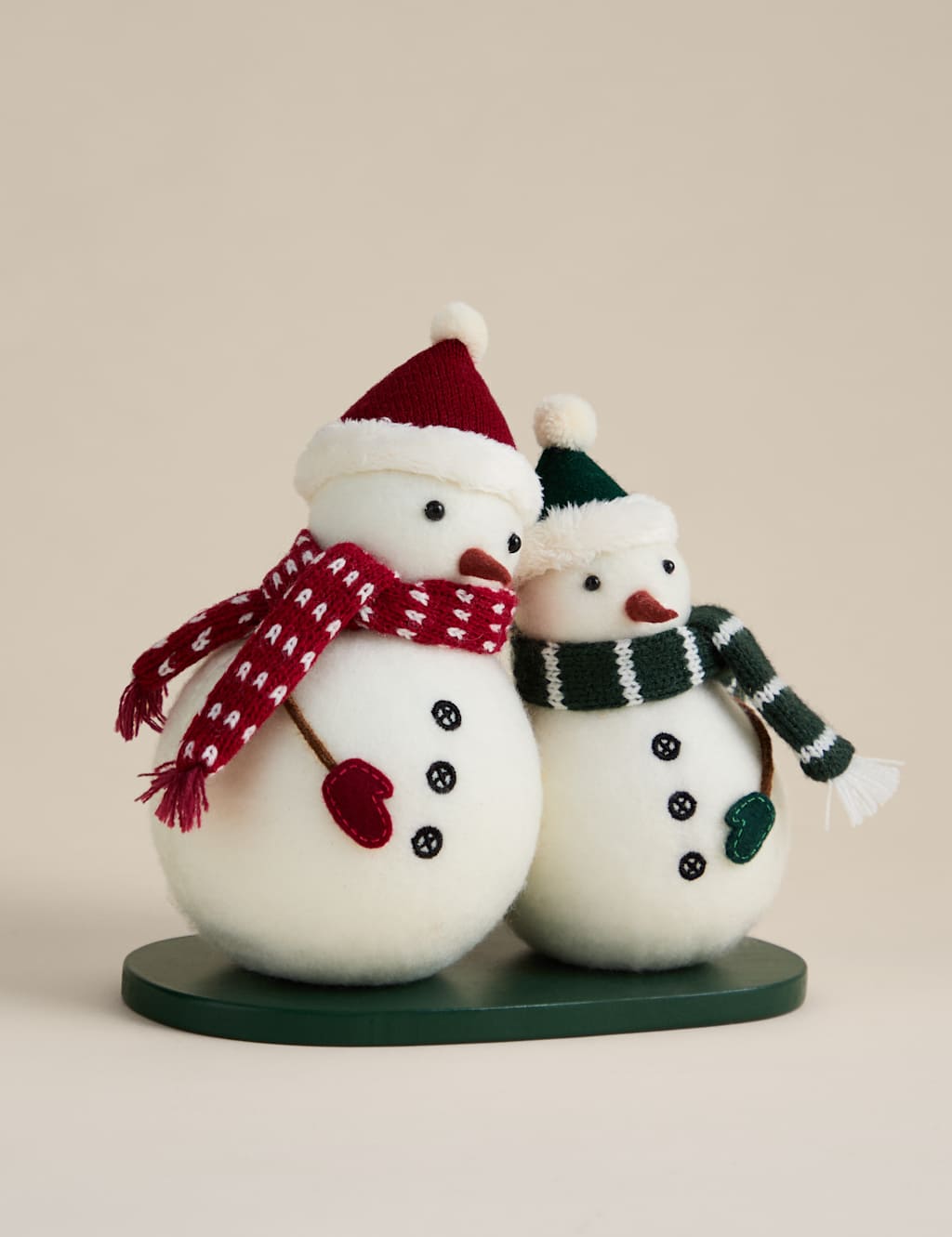 M&S Felt Snowman Duo Room Decoration White Mix