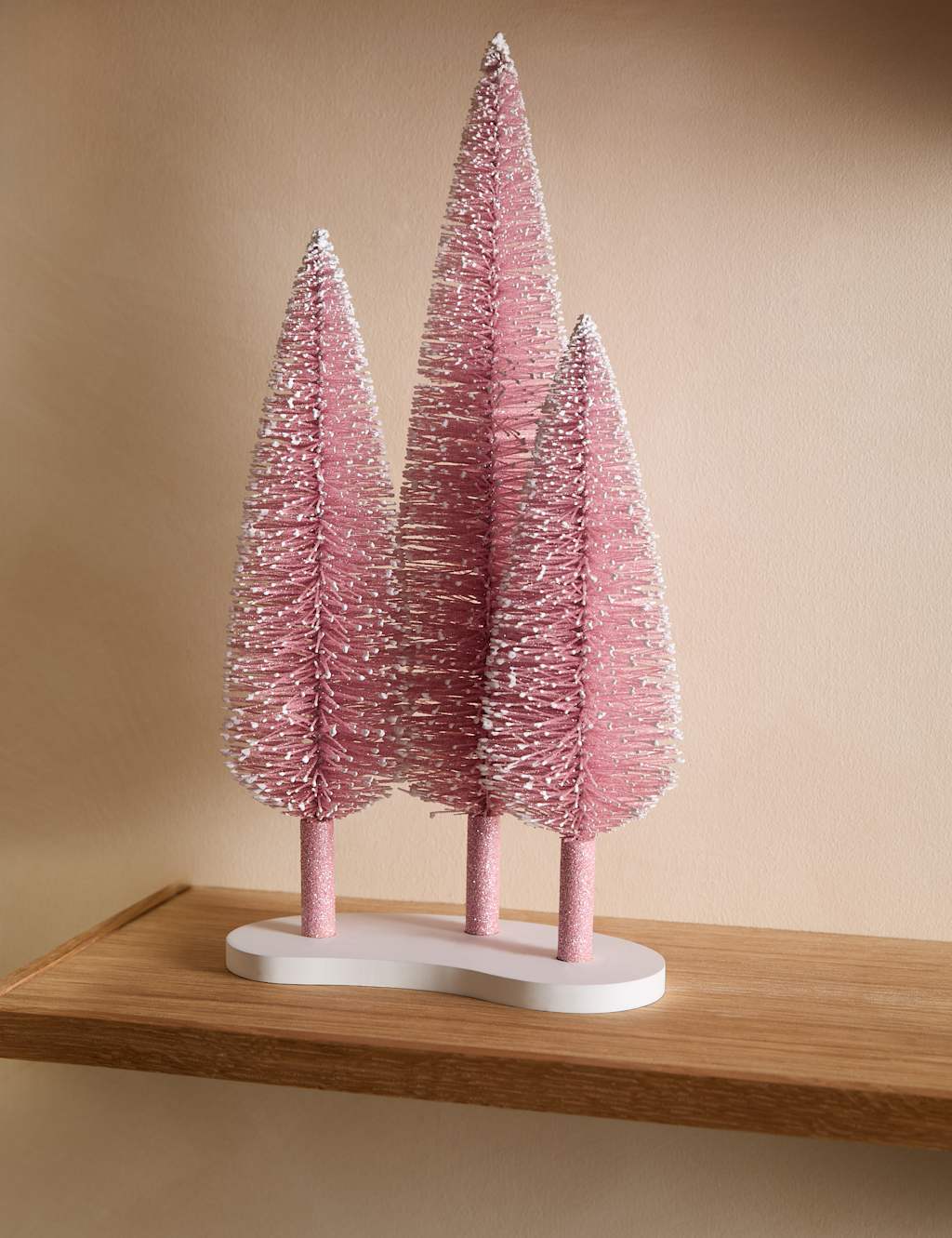 M&S Trio Bristle Tree Room Decoration Pink Mix