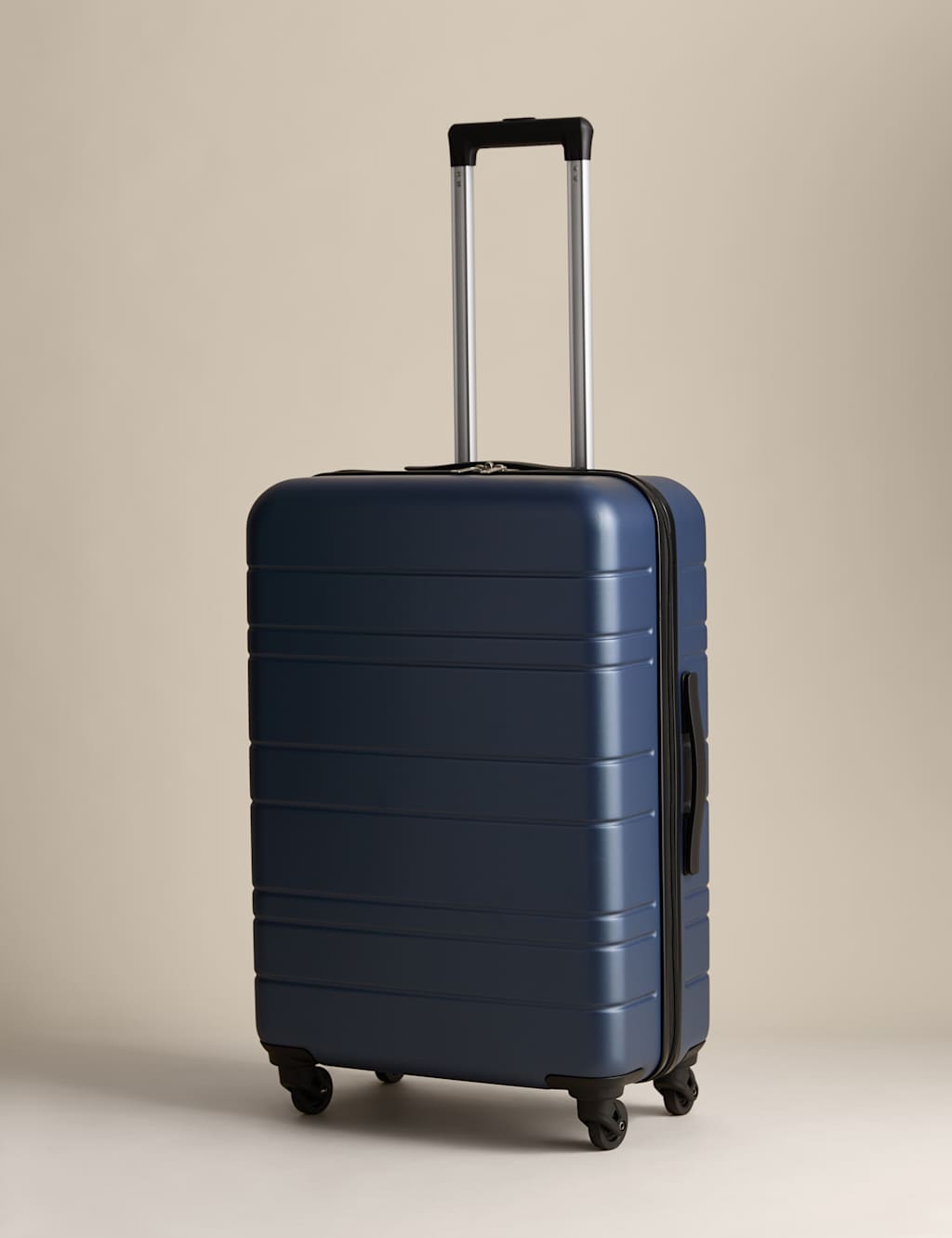 M&S Pisa 4 Wheel Hard Shell Medium Suitcase - Navy