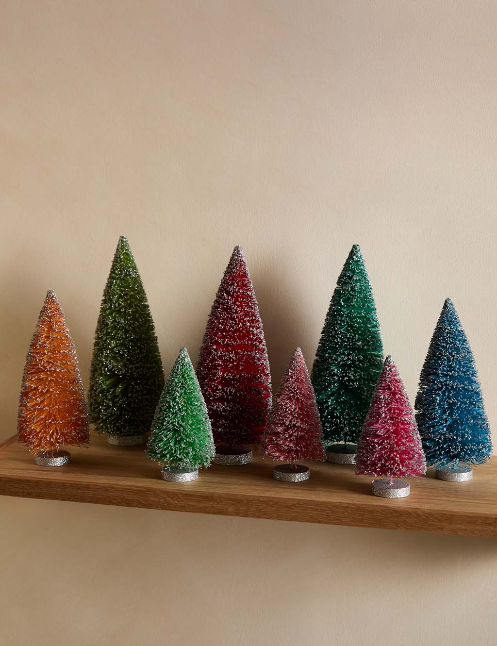 M&S 8pk Mega Bristle Tree Room Decorations Multi