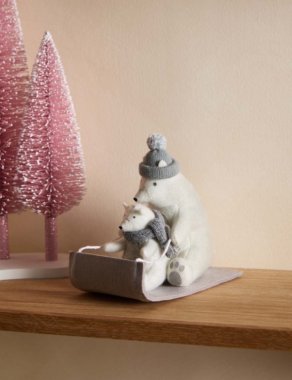 M&S Felt Polar Bear Room Decoration White Mix